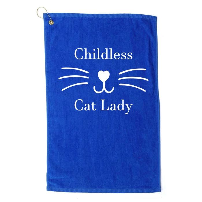 Childless Cat Lady Kamala Harris Platinum Collection Golf Towel