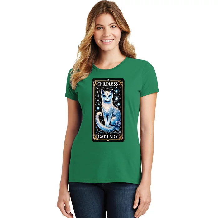 Childless Cat Lady Tarot Card Gift Women's T-Shirt