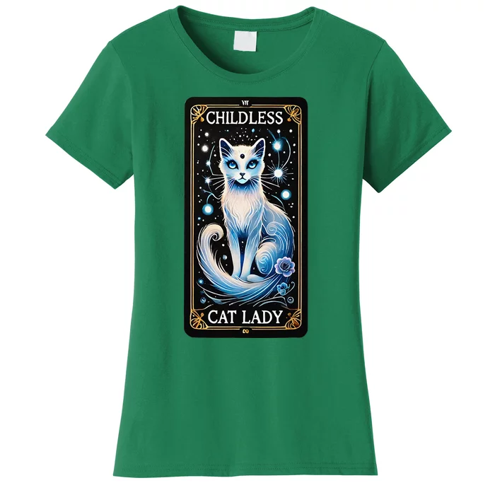 Childless Cat Lady Tarot Card Gift Women's T-Shirt