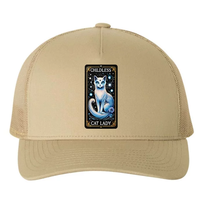 Childless Cat Lady Tarot Card Gift Yupoong Adult 5-Panel Trucker Hat