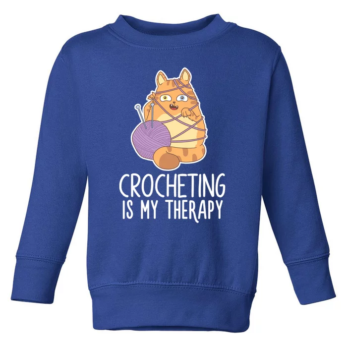 Crocheting Cat Lover Yarn Sewing Knitting Lover Great Gift Toddler Sweatshirt