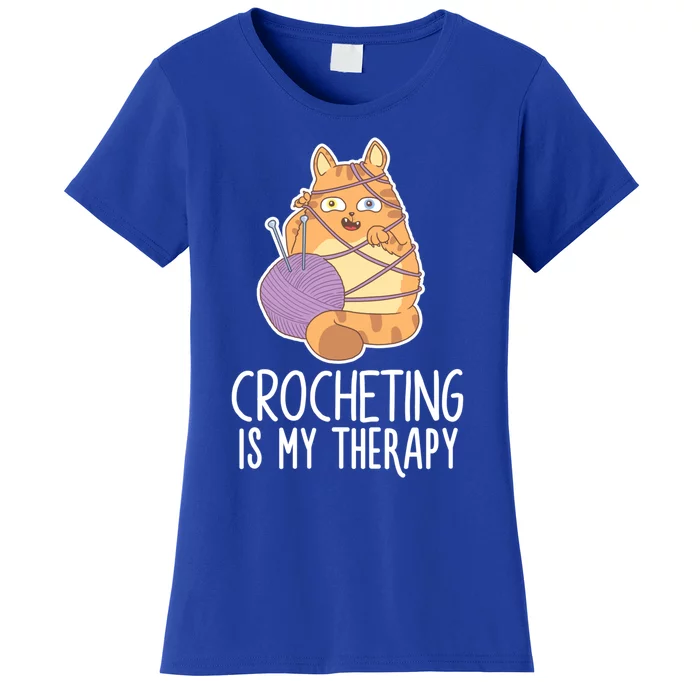 Crocheting Cat Lover Yarn Sewing Knitting Lover Great Gift Women's T-Shirt