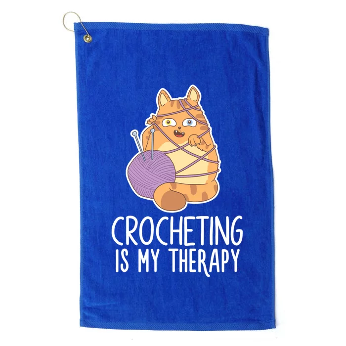 Crocheting Cat Lover Yarn Sewing Knitting Lover Great Gift Platinum Collection Golf Towel