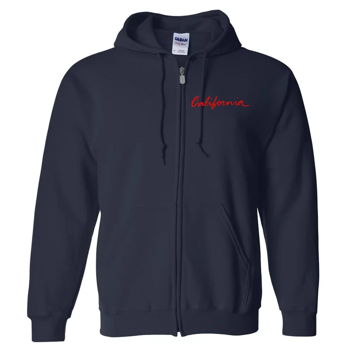 California CA License Plate Design Classic Full Zip Hoodie