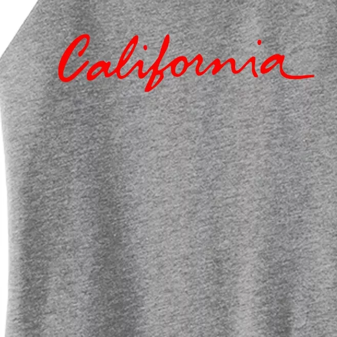 California CA License Plate Design Classic Women’s Perfect Tri Rocker Tank