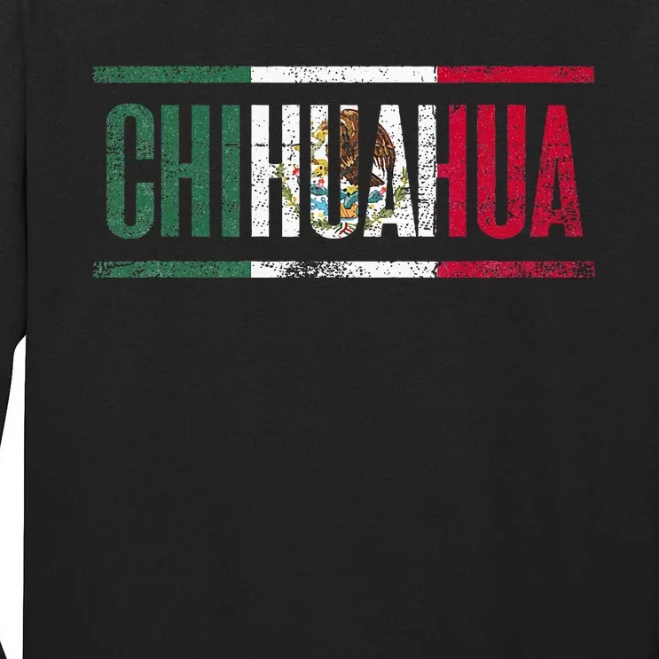 Chihuahua Con La Bandera De México Tall Long Sleeve T-Shirt