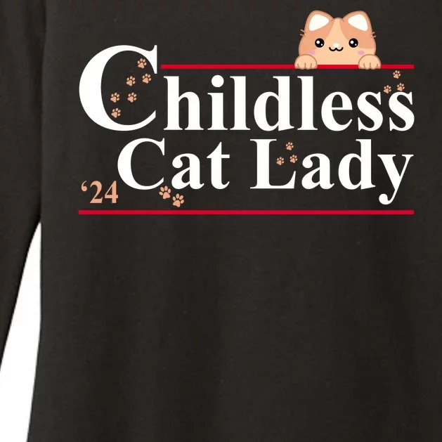 Childless Cat Lady 2024 Kamala Harris Election Womens CVC Long Sleeve Shirt