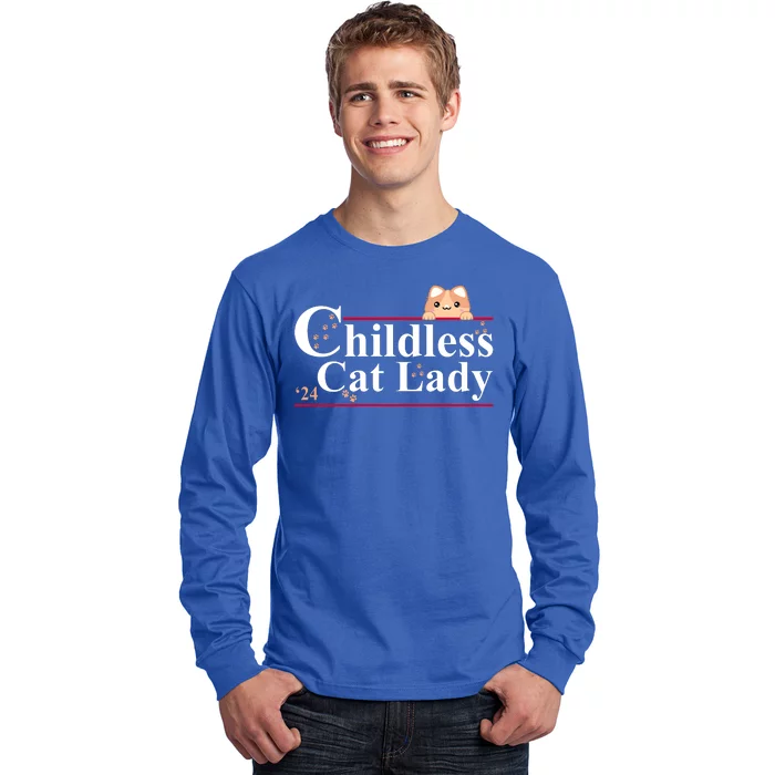 Childless Cat Lady 2024 Kamala Harris Election Long Sleeve Shirt