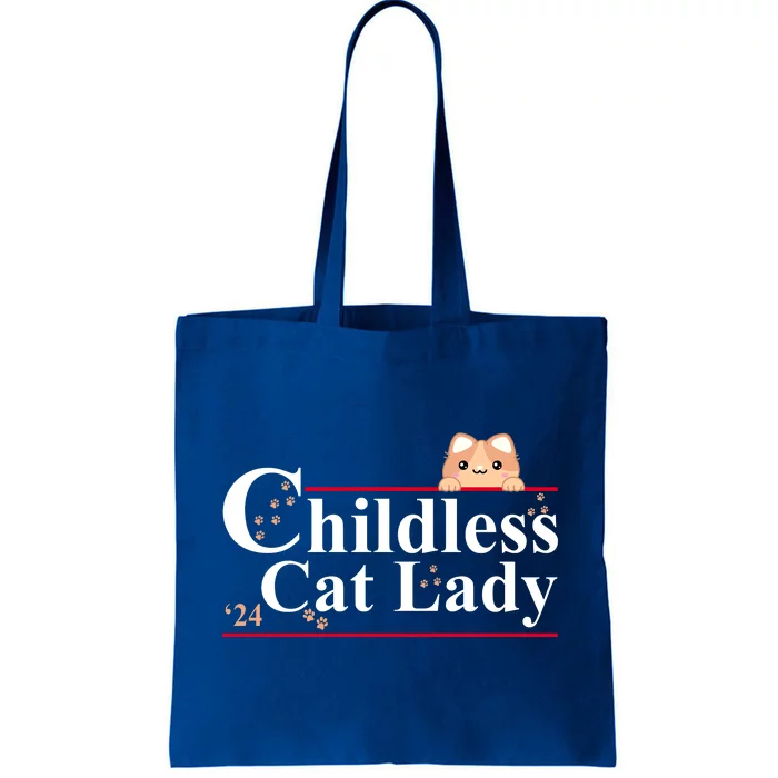 Childless Cat Lady 2024 Kamala Harris Election Tote Bag