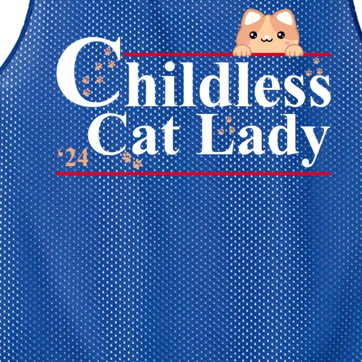 Childless Cat Lady 2024 Kamala Harris Election Mesh Reversible Basketball Jersey Tank