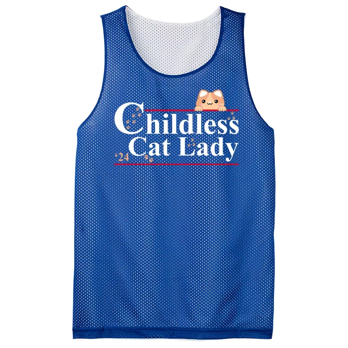 Childless Cat Lady 2024 Kamala Harris Election Mesh Reversible Basketball Jersey Tank