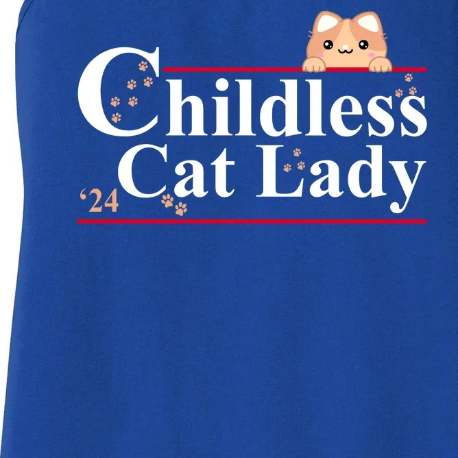 Childless Cat Lady 2024 Kamala Harris Election Women's Racerback Tank