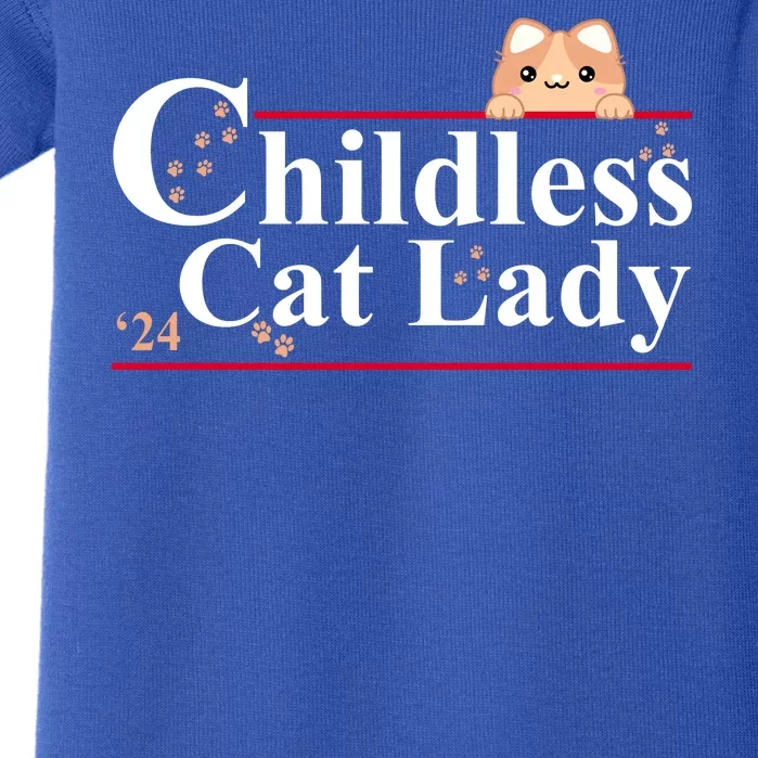 Childless Cat Lady 2024 Kamala Harris Election Baby Bodysuit