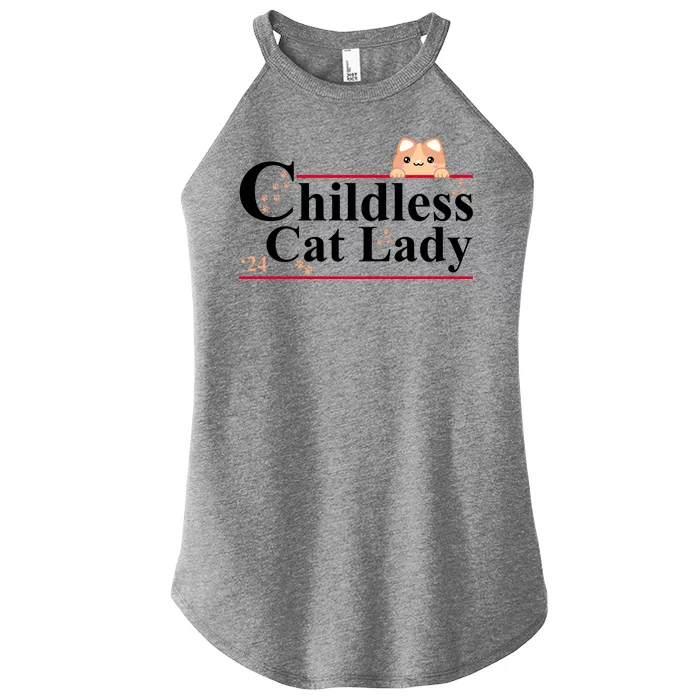 Childless Cat Lady 2024 Kamala Harris Election Women’s Perfect Tri Rocker Tank