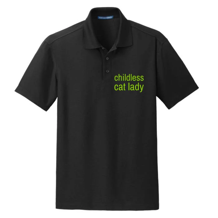 Childless Cat Lady Funny Vote 2024 Dry Zone Grid Performance Polo