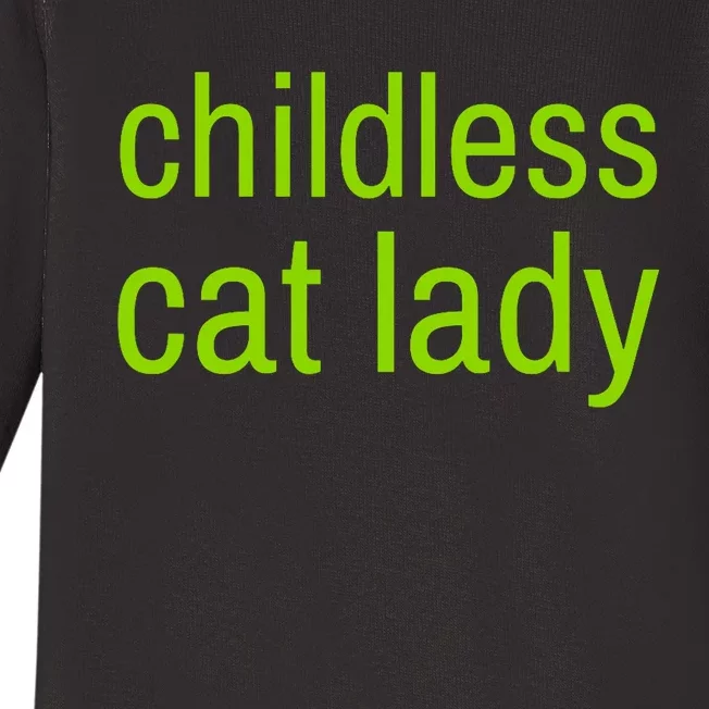 Childless Cat Lady Funny Vote 2024 Baby Long Sleeve Bodysuit