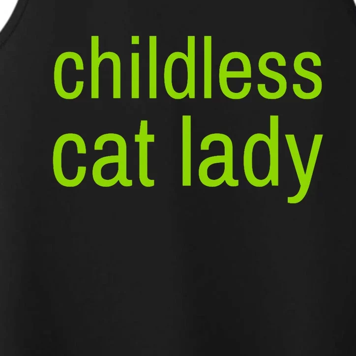 Childless Cat Lady Funny Vote 2024 Performance Tank