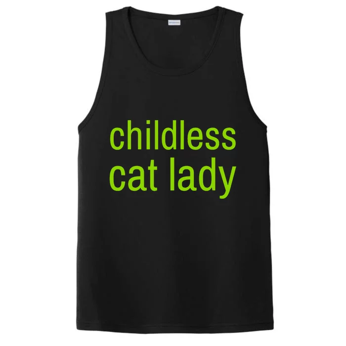 Childless Cat Lady Funny Vote 2024 Performance Tank