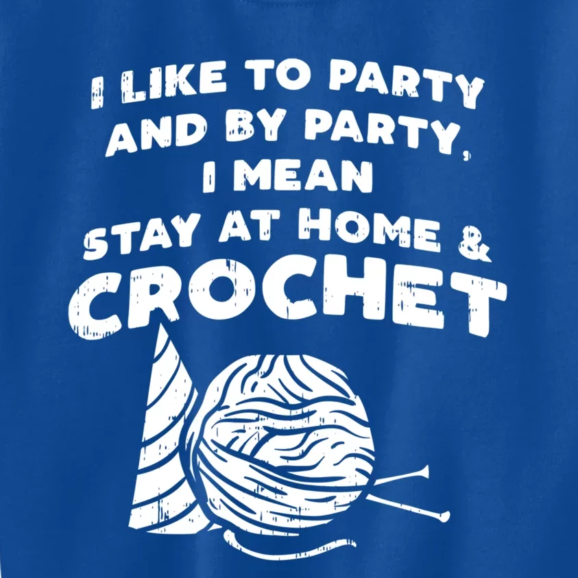 Crocheting Crochet Lover Crochet Yarn Crochet Gift Kids Sweatshirt