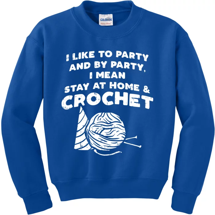 Crocheting Crochet Lover Crochet Yarn Crochet Gift Kids Sweatshirt