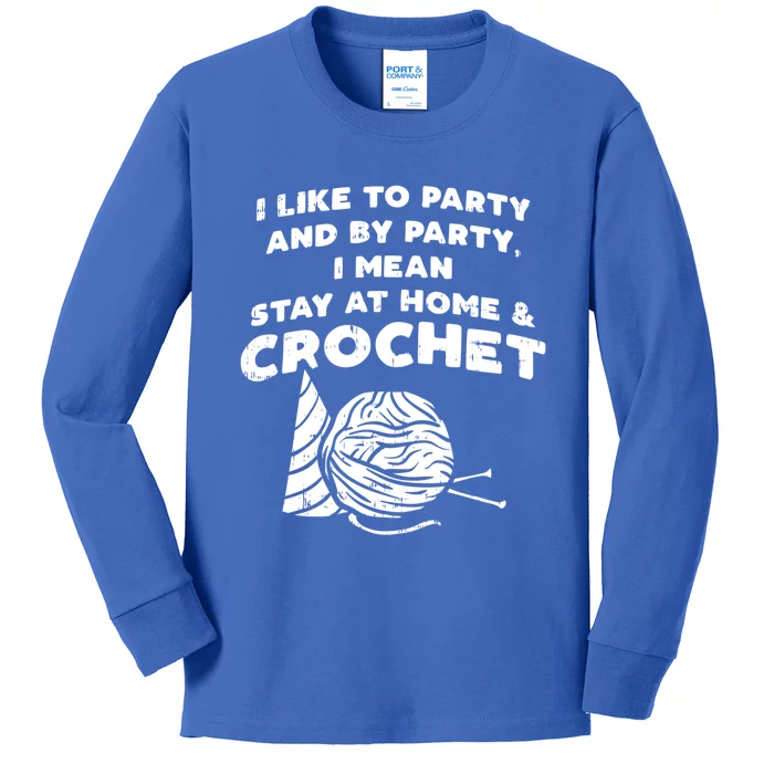 Crocheting Crochet Lover Crochet Yarn Crochet Gift Kids Long Sleeve Shirt