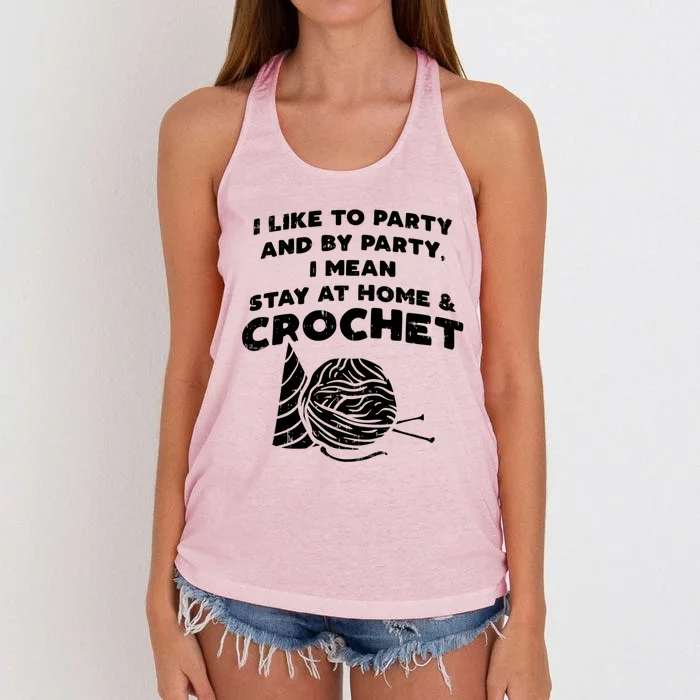 Crocheting Crochet Lover Crochet Yarn Crochet Gift Women's Knotted Racerback Tank