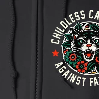 Childless Cat Ladies Against Fascism Full Zip Hoodie