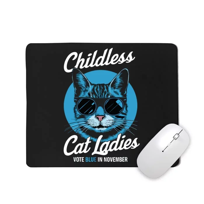 Childless Cat Ladies Vote Blue In November Democrats Liberal Mousepad