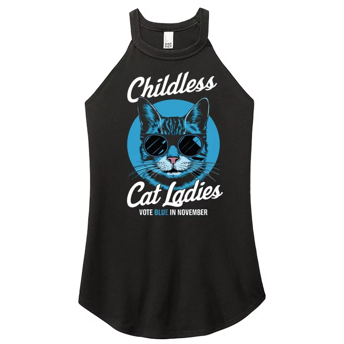 Childless Cat Ladies Vote Blue In November Democrats Liberal Women’s Perfect Tri Rocker Tank