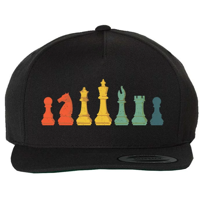 Cool Chess Lover Art For Boy Chess Players Novelty Wool Snapback Cap