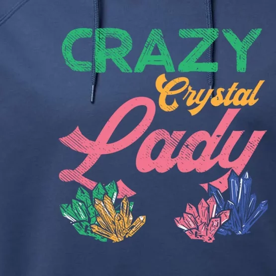 Crazy Crystal Lady Gift Performance Fleece Hoodie