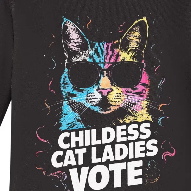 Childless Cat Ladies Vote Baby Long Sleeve Bodysuit