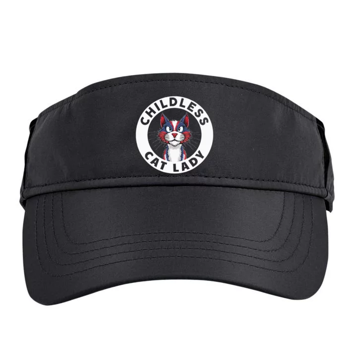 Childless Cat Lady Election Vote 2024 Patriotic Adult Drive Performance Visor