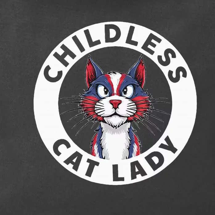 Childless Cat Lady Election Vote 2024 Patriotic Zip Tote Bag