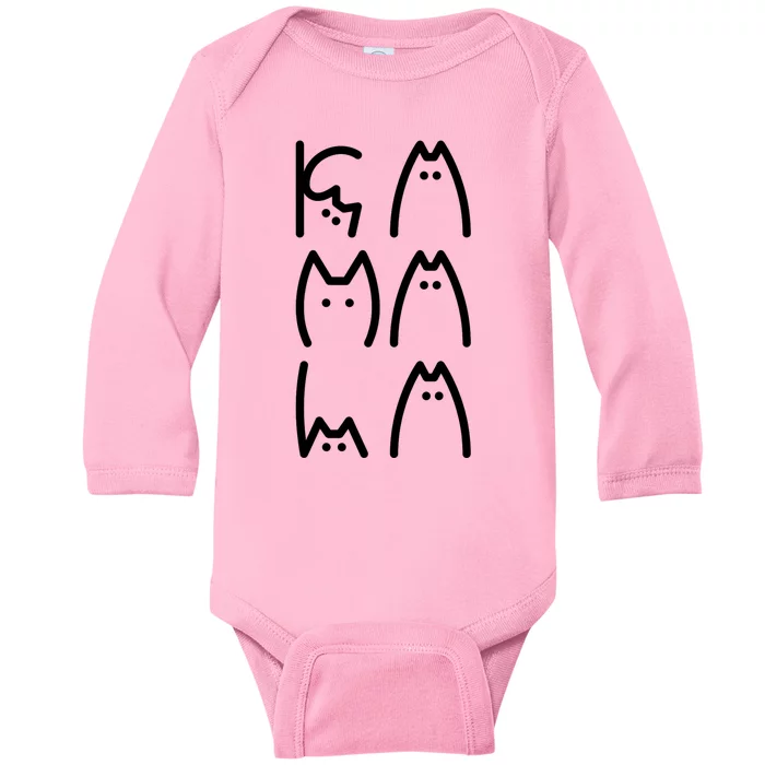 Childless Cat Ladies For Kamala Election 2024 Cat Lady Baby Long Sleeve Bodysuit