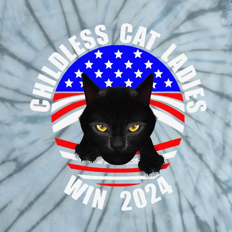 Childless Cat Ladies Win 2024 Tie-Dye T-Shirt