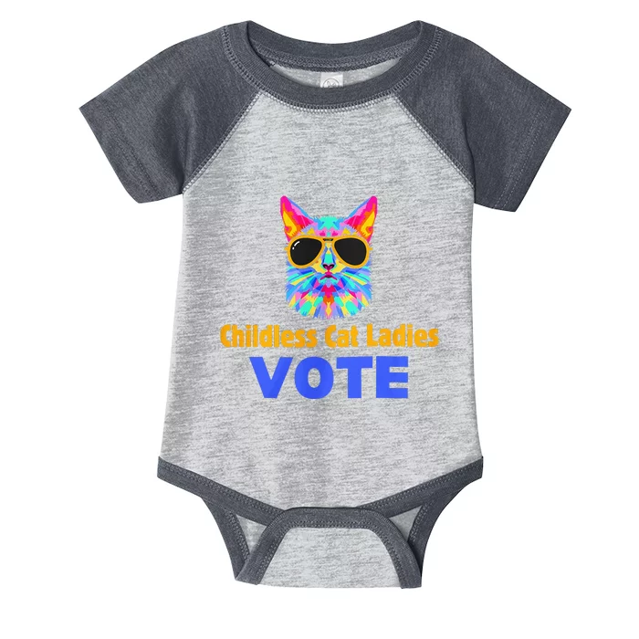 Childless Cat Ladies Vote Blue Infant Baby Jersey Bodysuit