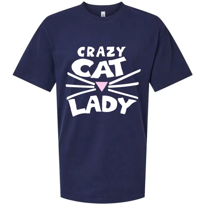 Crazy Cat Lady Long Funny Gift Cute Cat Gift Sueded Cloud Jersey T-Shirt