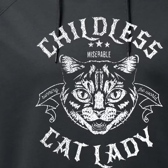 Childless Cat Lady Feminist Voting Ladies Is Voting Kamala Performance Fleece Hoodie