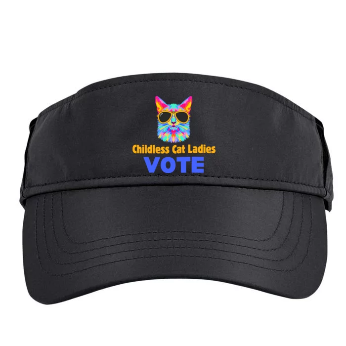 Childless Cat Ladies Vote Blue Adult Drive Performance Visor