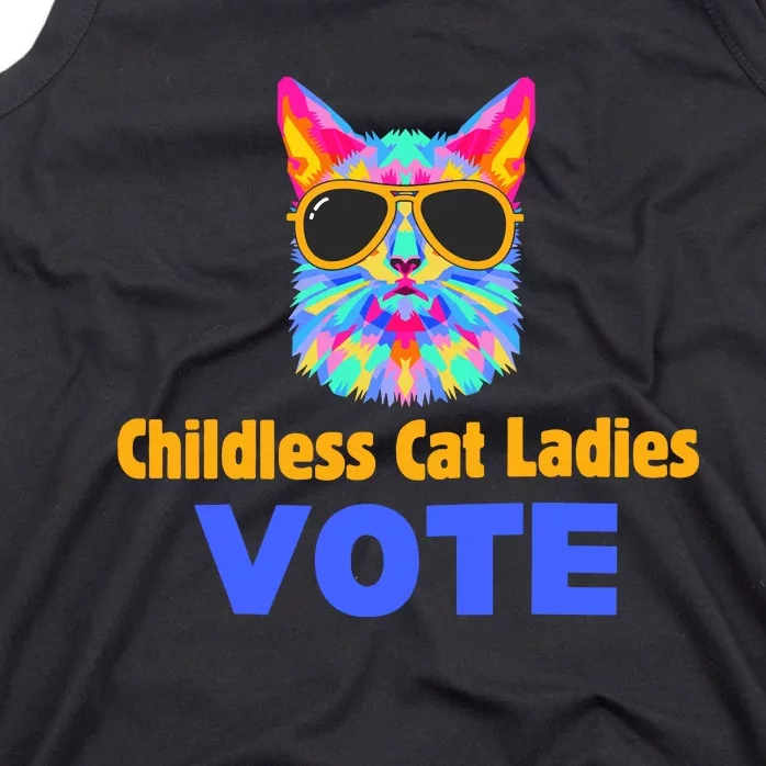 Childless Cat Ladies Vote Blue Tank Top