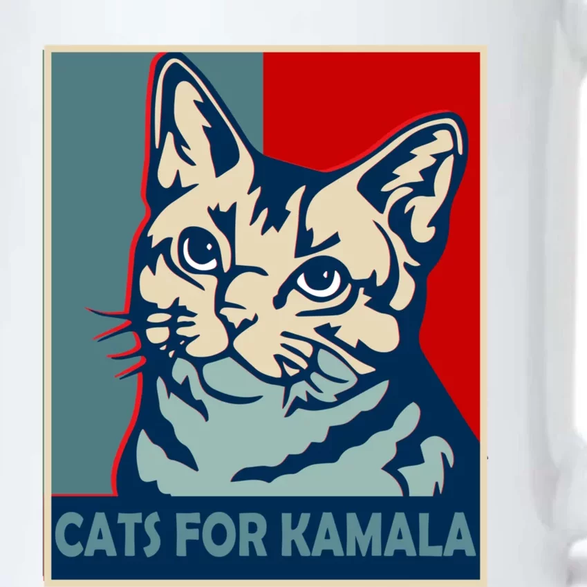 Childless Cat Lady Is Voting Kamala Harris Funny Cats For Kamala President Black Color Changing Mug