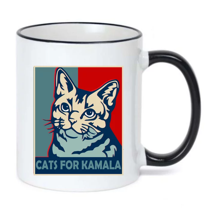 Childless Cat Lady Is Voting Kamala Harris Funny Cats For Kamala President Black Color Changing Mug