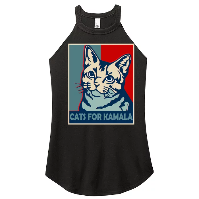 Childless Cat Lady Is Voting Kamala Harris Funny Cats For Kamala President Women’s Perfect Tri Rocker Tank