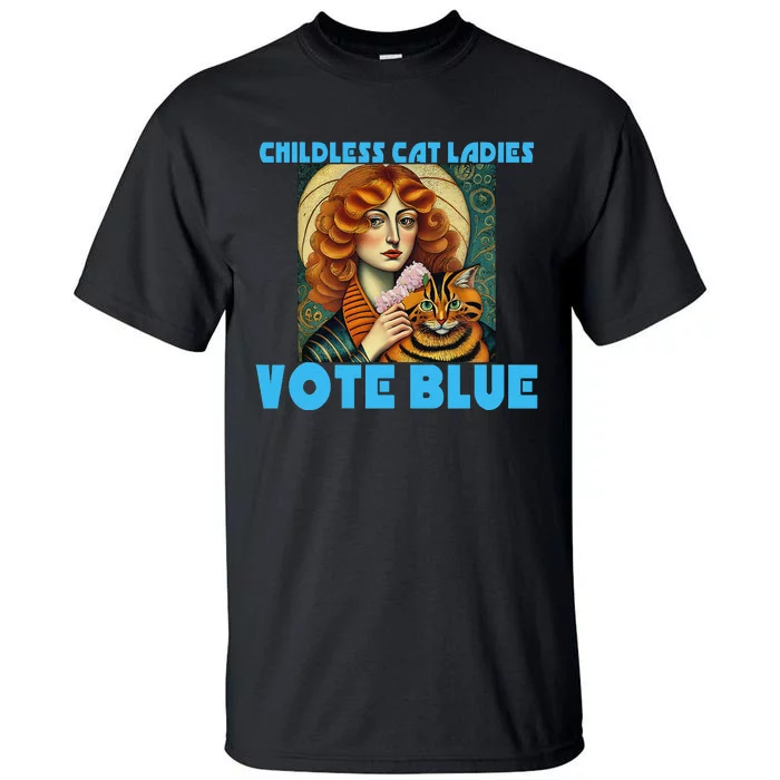 Childless Cat Ladies Vote Blue Tall T-Shirt