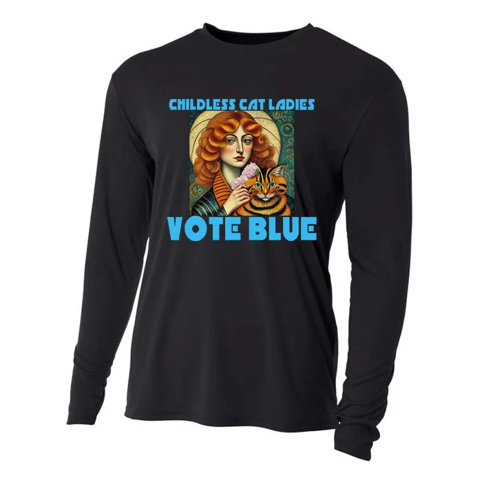 Childless Cat Ladies Vote Blue Cooling Performance Long Sleeve Crew