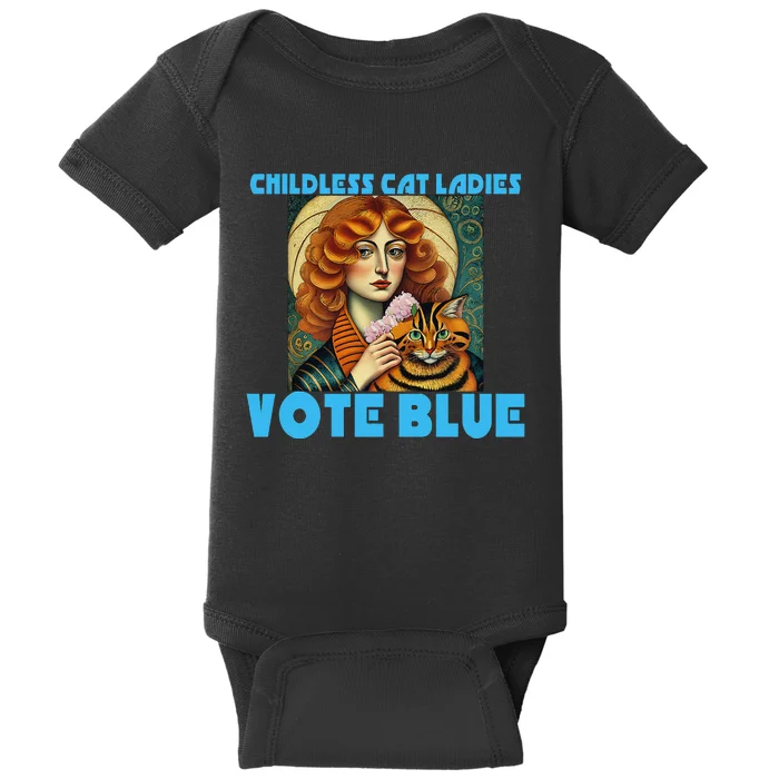 Childless Cat Ladies Vote Blue Baby Bodysuit