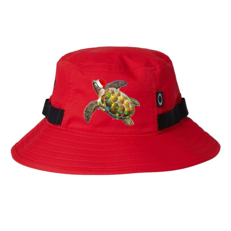 Cute Christmas Lights Santa Sea Turtle Oakley - Bucket Hat