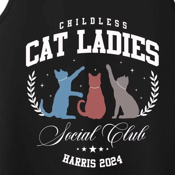 Childless Cat Lady Harris 2024 Performance Tank