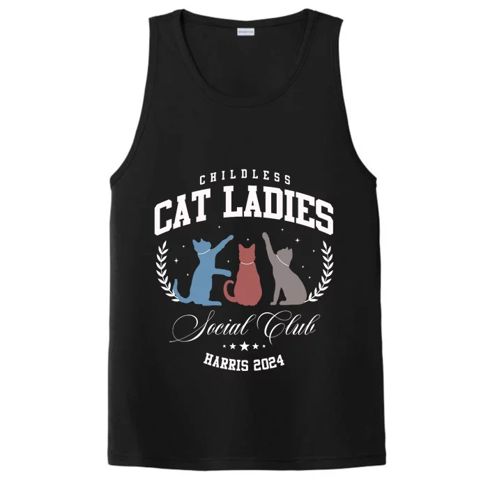 Childless Cat Lady Harris 2024 Performance Tank